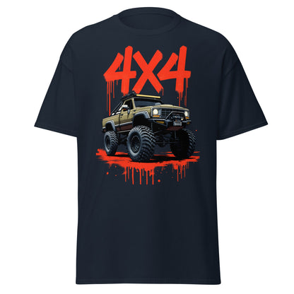 Off - Road Monster Truck 4x4 Graffiti T-Shirt - Navy - T-Shirts Online