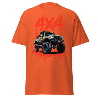 Off - Road Monster Truck 4x4 Graffiti T-Shirt - Orange - T-Shirts Online