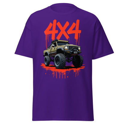 Off - Road Monster Truck 4x4 Graffiti T-Shirt - Purple - T-Shirts Online