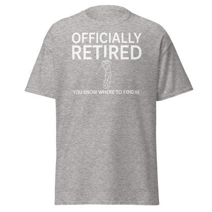 Officially Retired Golf T-Shirt - Funny Retirement Gift Tee - Sport Grey - T-Shirts Online