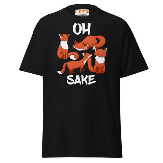 Oh For Fox Sake T-Shirt – Funny Animal Pun Tee - Black - T-Shirts Online