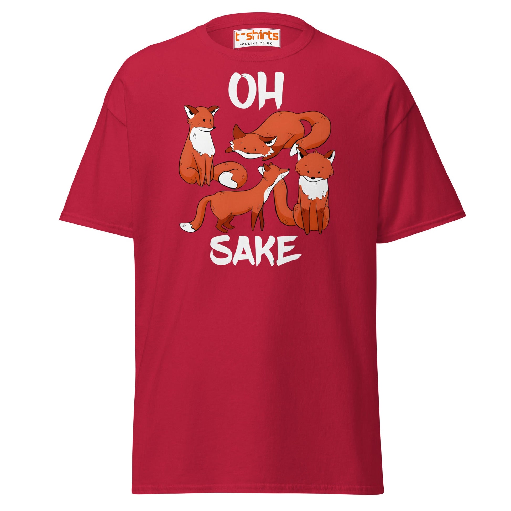 Oh For Fox Sake T-Shirt – Funny Animal Pun Tee - Cardinal - T-Shirts Online