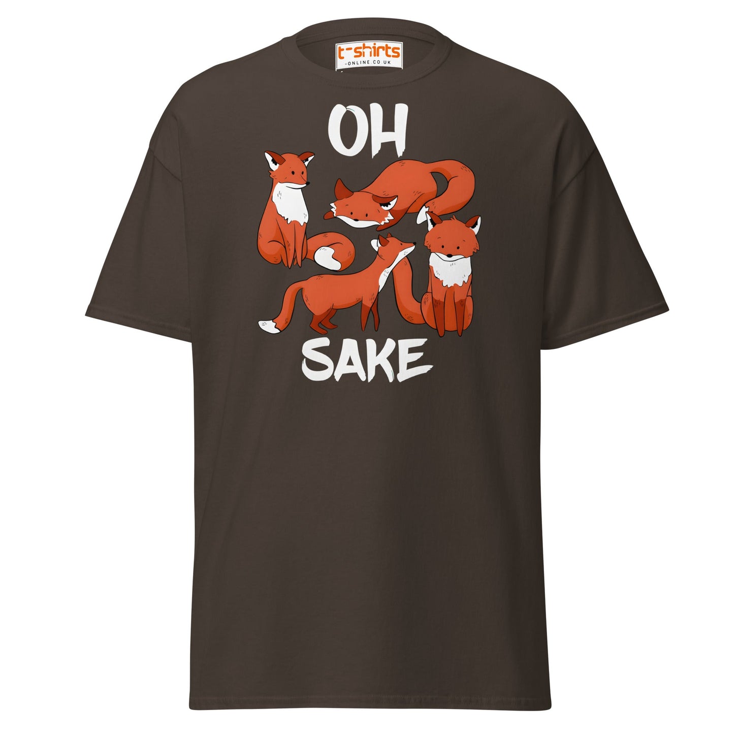 Oh For Fox Sake T-Shirt – Funny Animal Pun Tee - Dark Chocolate - T-Shirts Online
