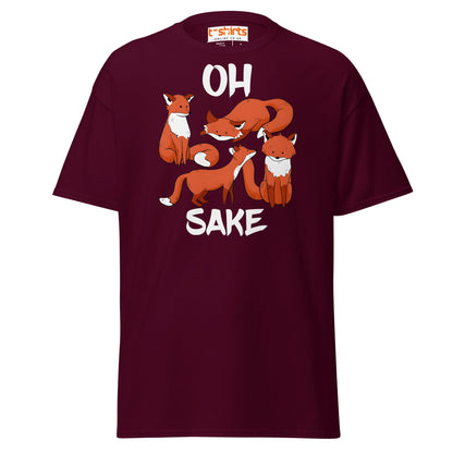 Oh For Fox Sake T-Shirt – Funny Animal Pun Tee - Maroon - T-Shirts Online