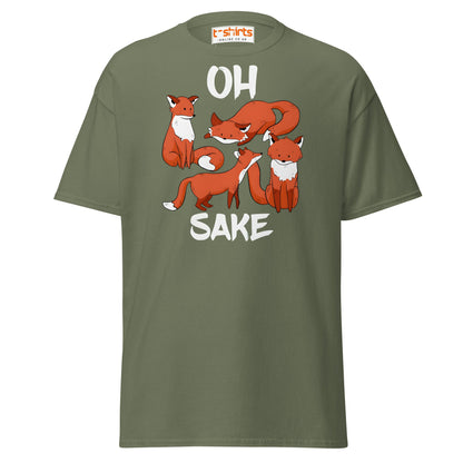 Oh For Fox Sake T-Shirt – Funny Animal Pun Tee - Military Green - T-Shirts Online
