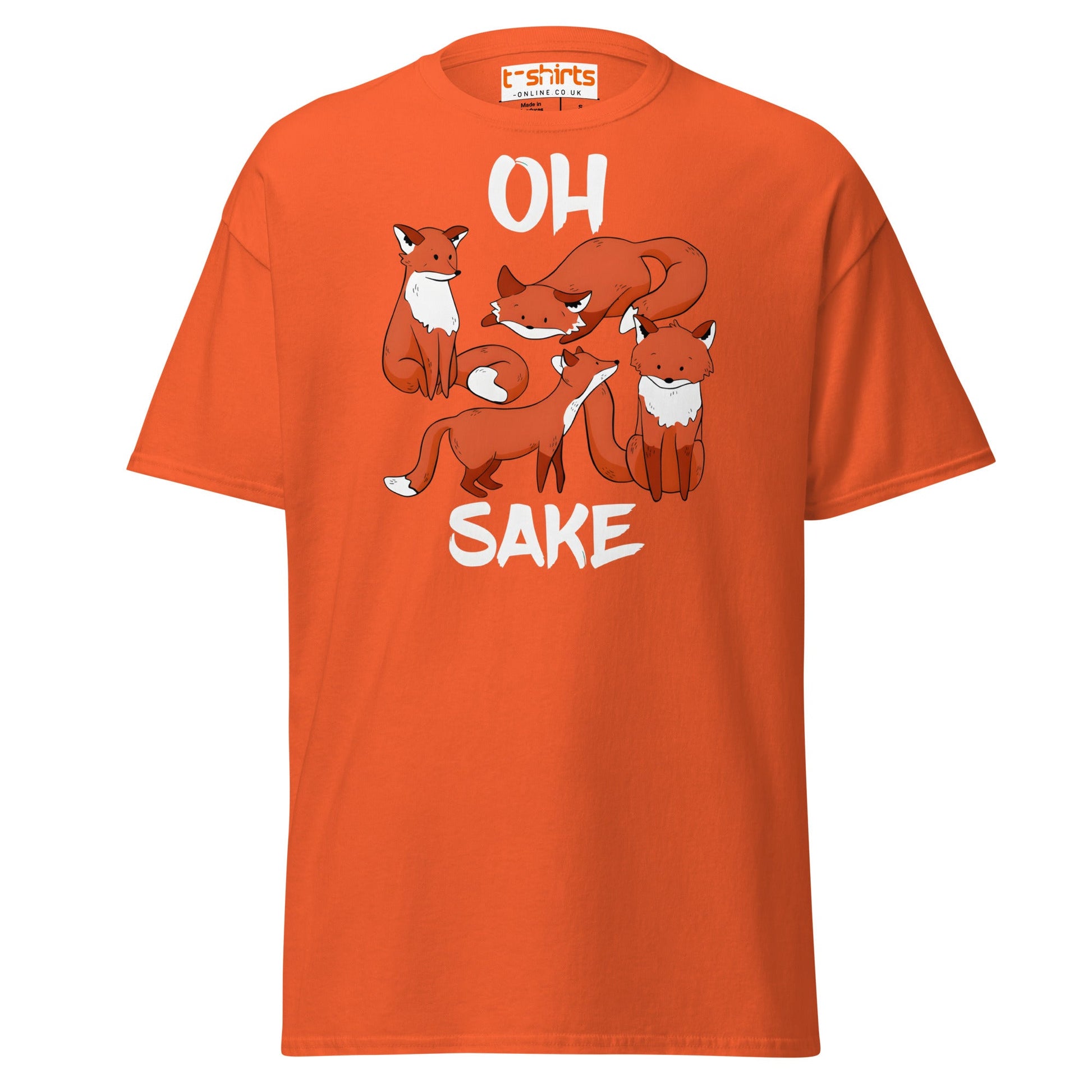 Oh For Fox Sake T-Shirt – Funny Animal Pun Tee - Orange - T-Shirts Online