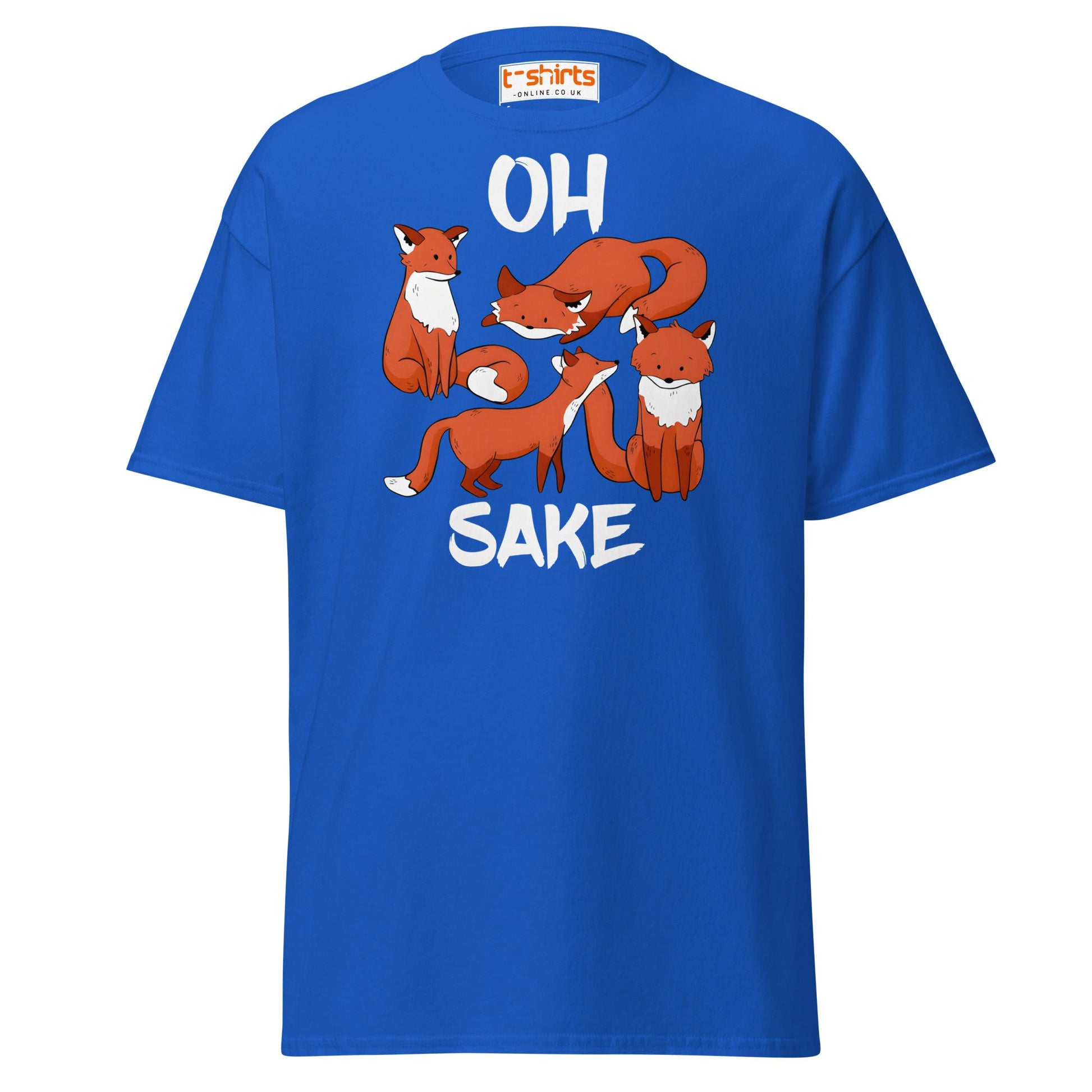 Oh For Fox Sake T-Shirt – Funny Animal Pun Tee - Royal - T-Shirts Online