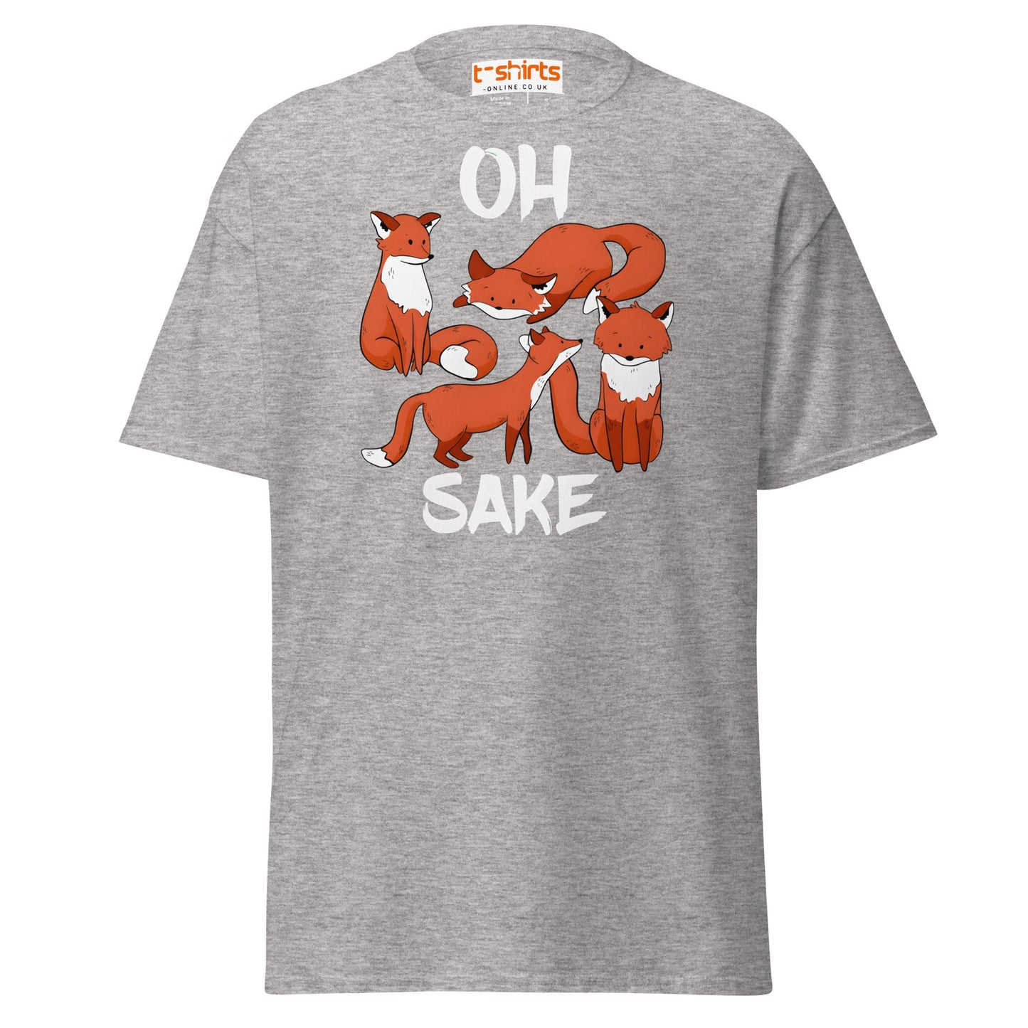 Oh For Fox Sake T-Shirt – Funny Animal Pun Tee - Sport Grey - T-Shirts Online