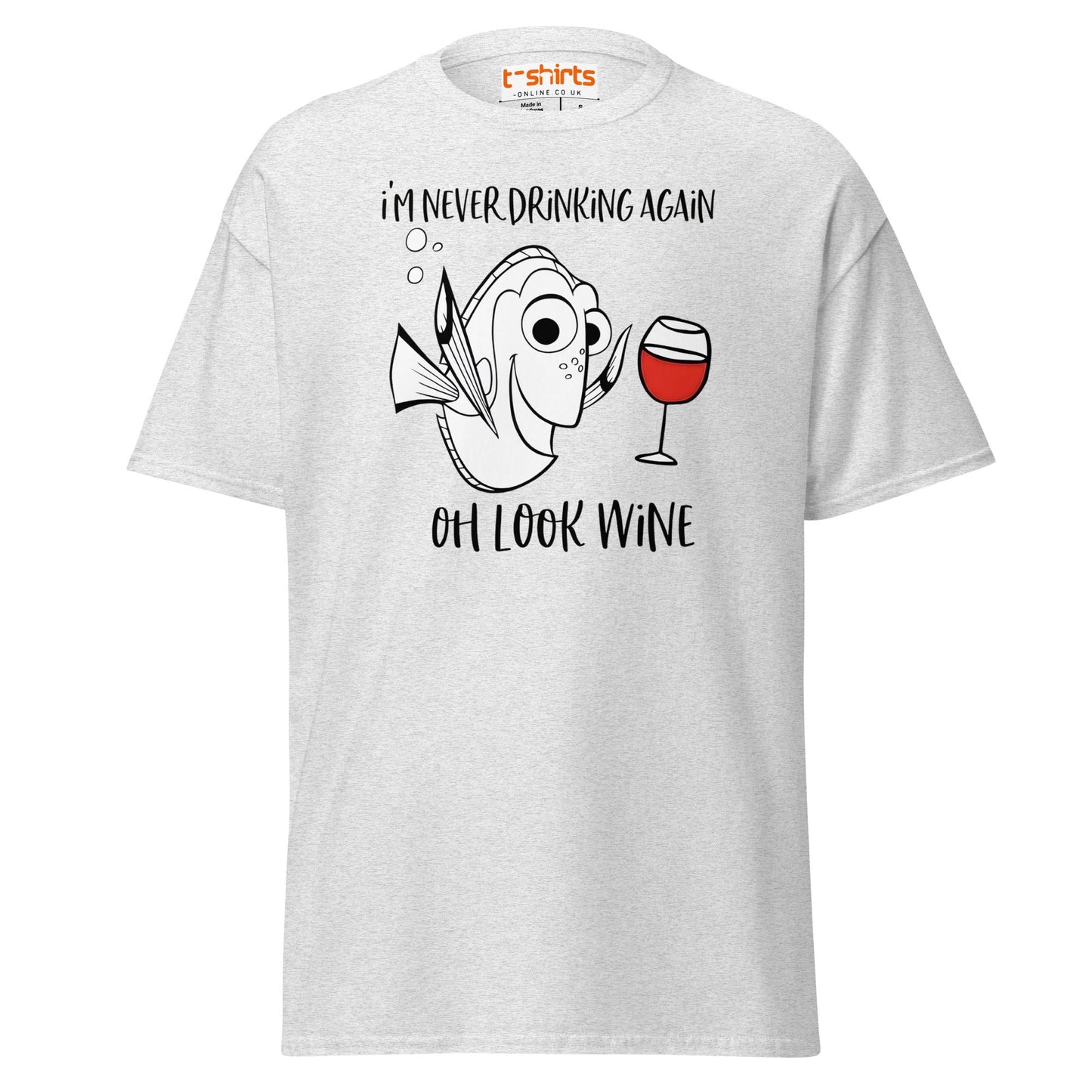 Oh Look Wine T-Shirt - Ash - T-Shirts Online