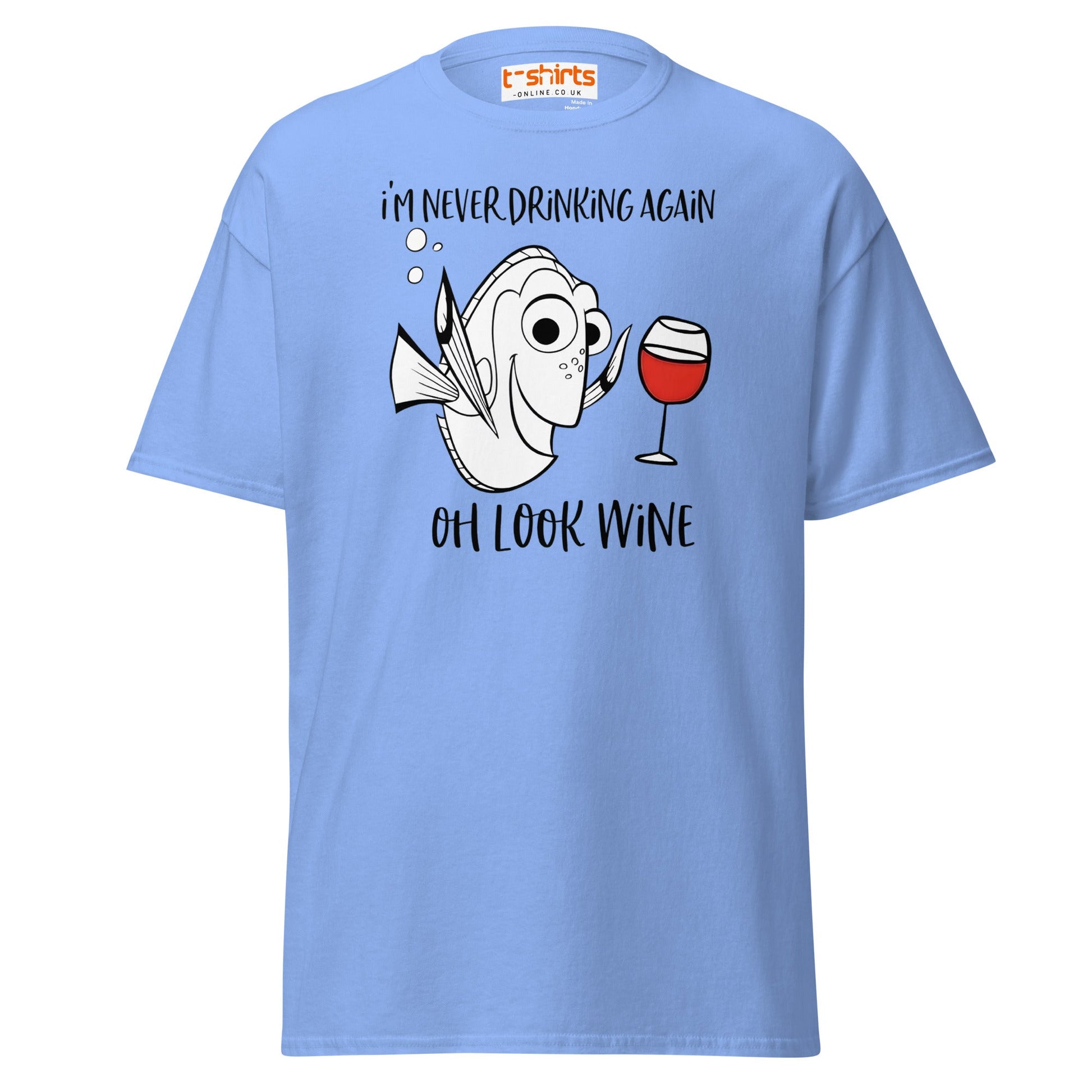 Oh Look Wine T-Shirt - Carolina Blue - T-Shirts Online