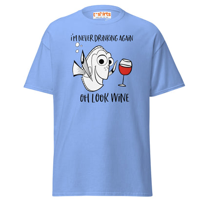 Oh Look Wine T-Shirt - Carolina Blue - T-Shirts Online