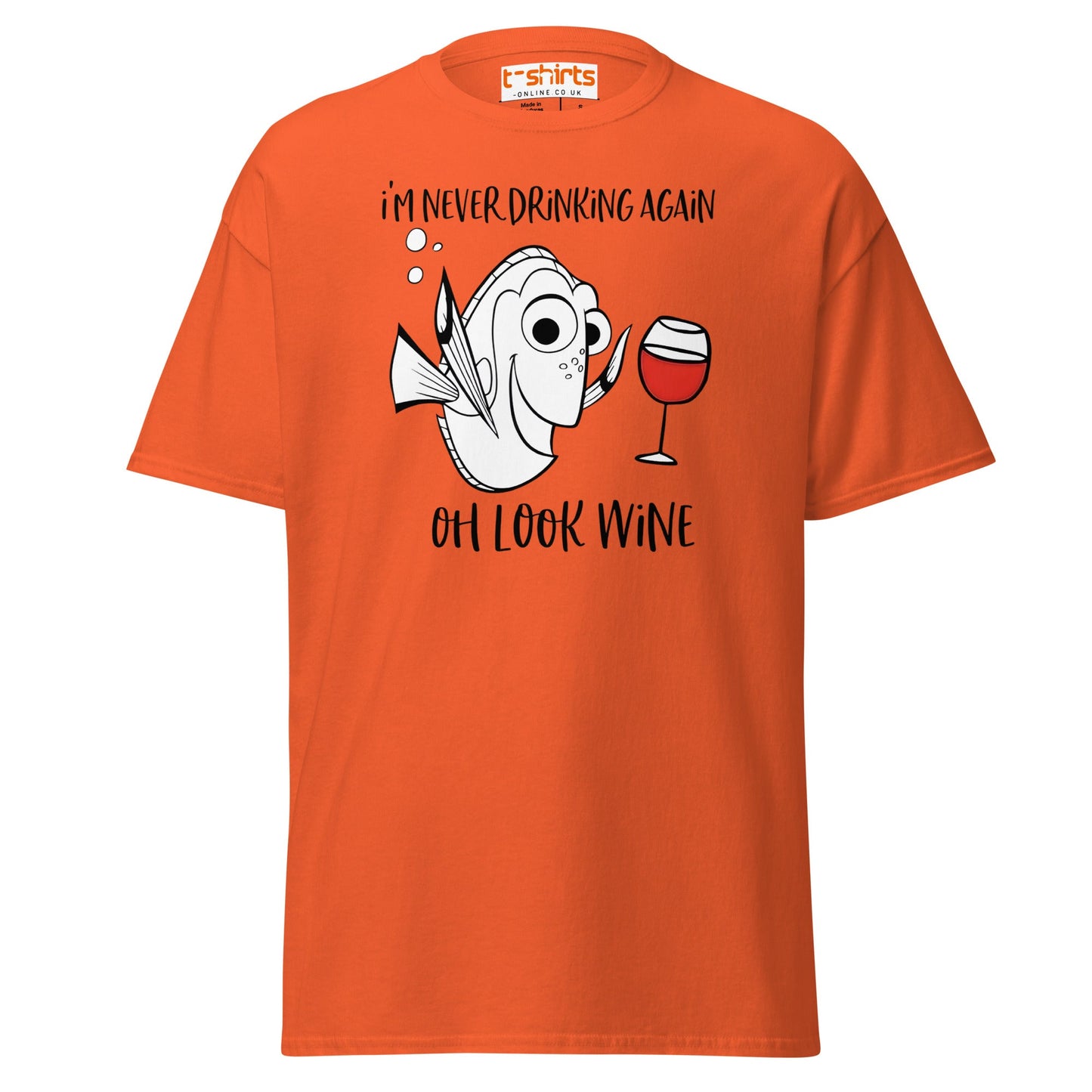 Oh Look Wine T-Shirt - Orange - T-Shirts Online