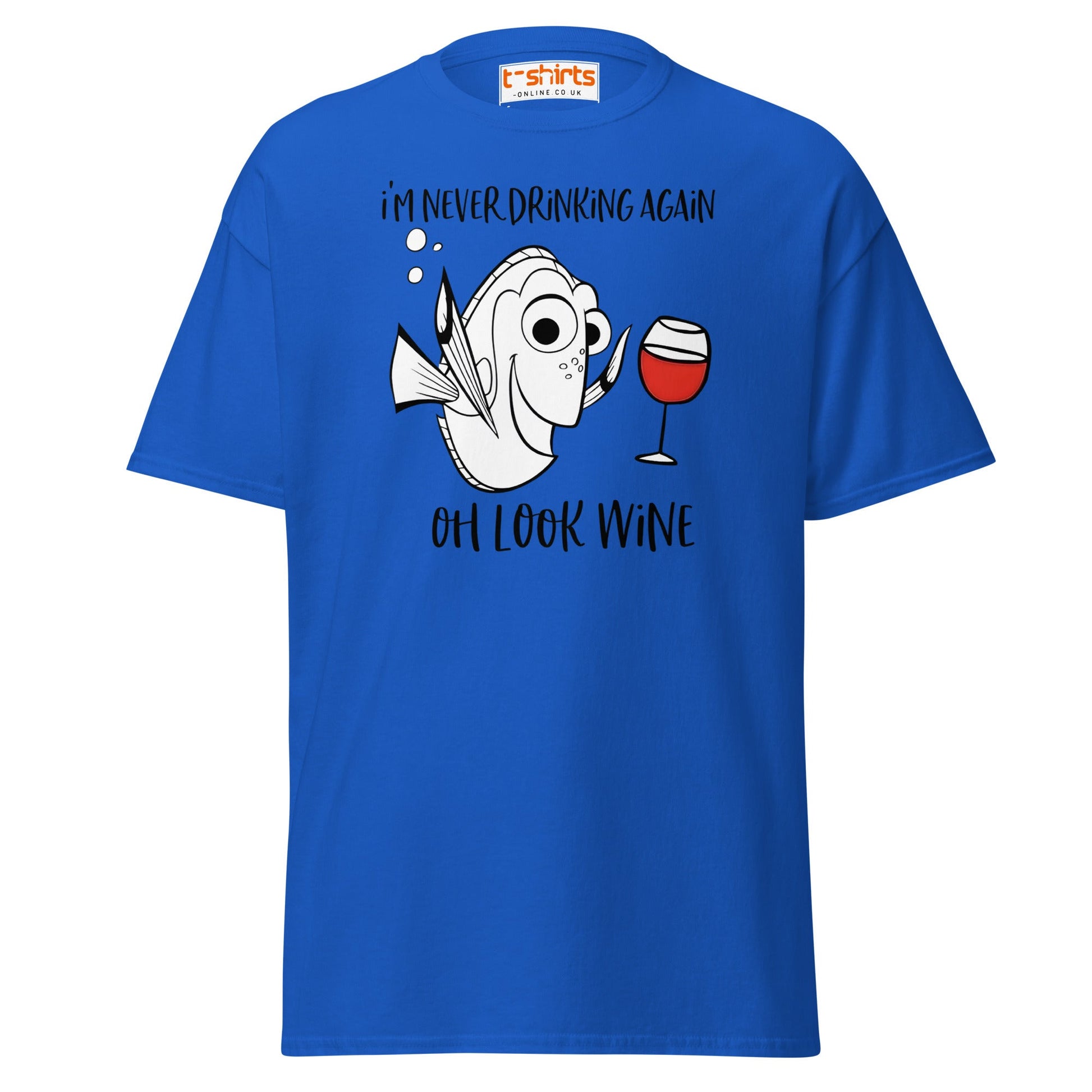 Oh Look Wine T-Shirt - Royal - T-Shirts Online