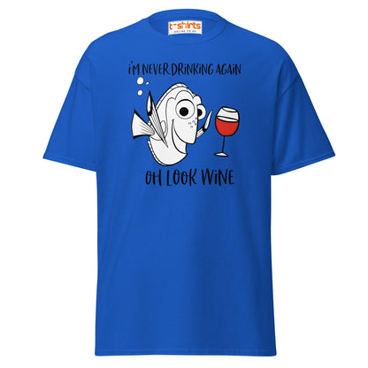 Oh Look Wine T-Shirt - Royal - T-Shirts Online