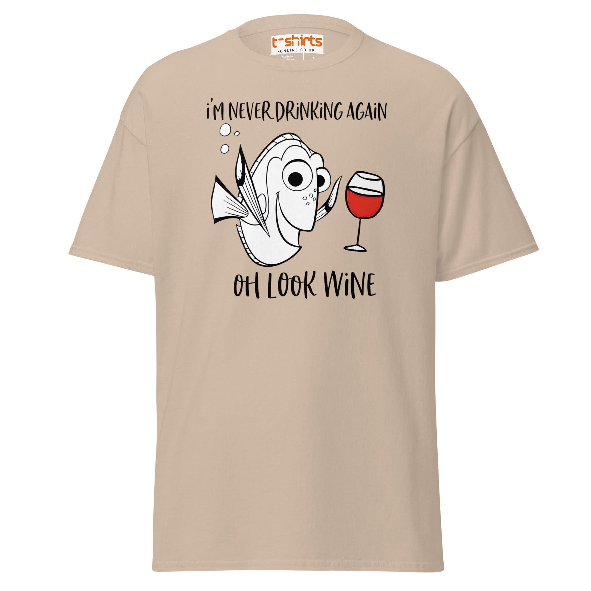 Oh Look Wine T-Shirt - Sand - T-Shirts Online