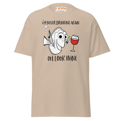 Oh Look Wine T-Shirt - Sand - T-Shirts Online