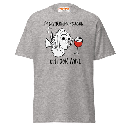 Oh Look Wine T-Shirt - Sport Grey - T-Shirts Online