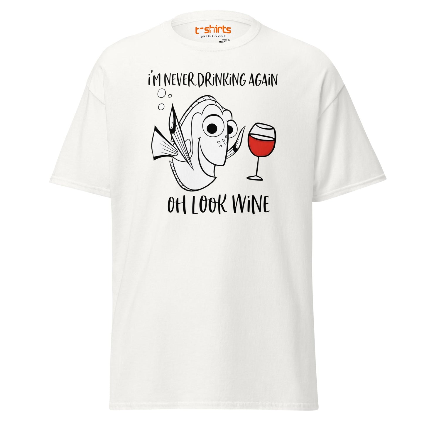 Oh Look Wine T-Shirt - White - T-Shirts Online