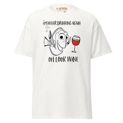 Oh Look Wine T-Shirt - White - T-Shirts Online
