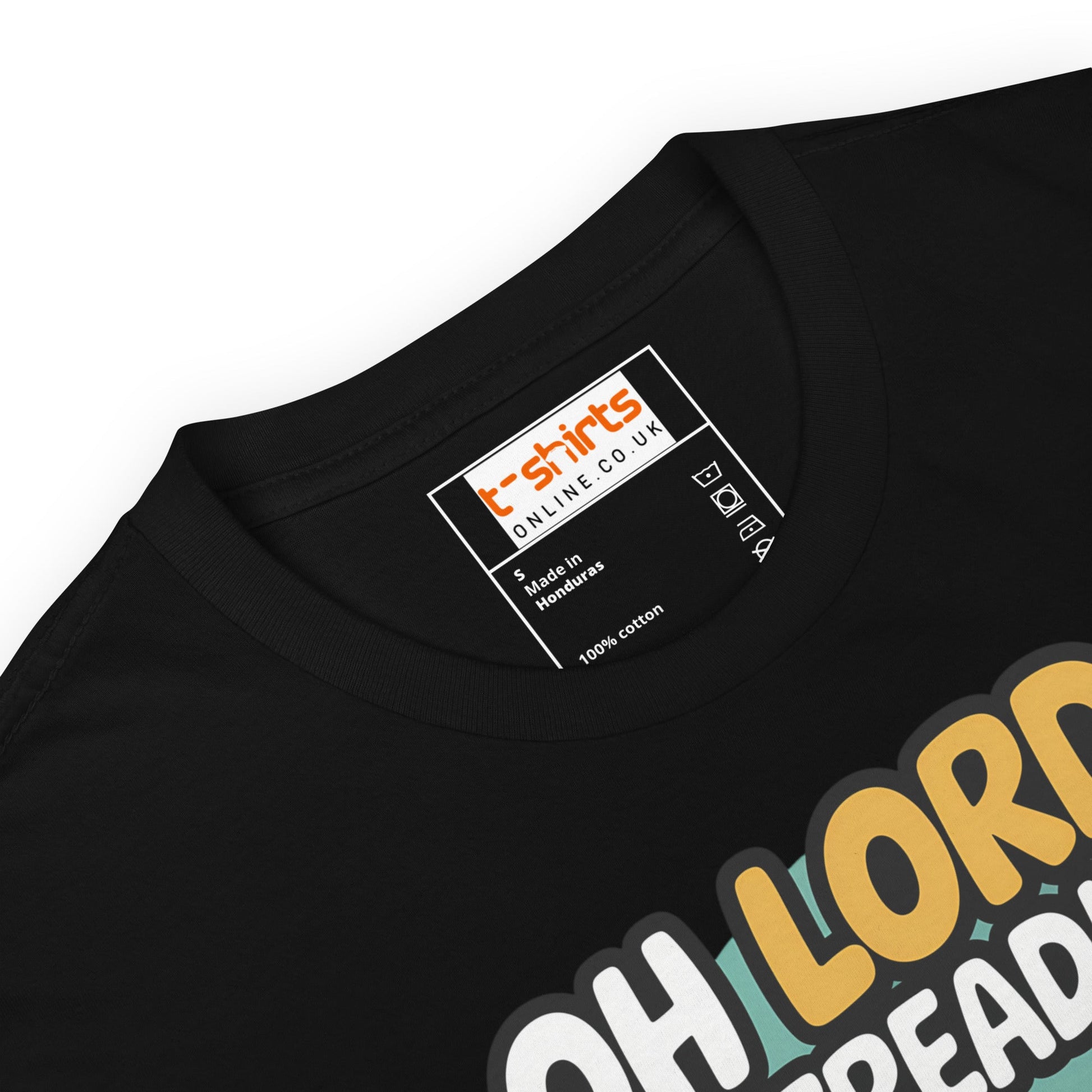 Oh Lord, He Treading T-Shirt | Funny Cat Tee - Black - T-Shirts Online