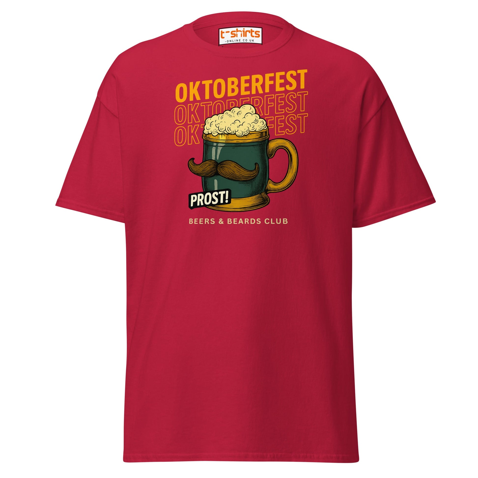 Oktoberfest Prost Beer Mug T-Shirt - Cardinal - T-Shirts Online