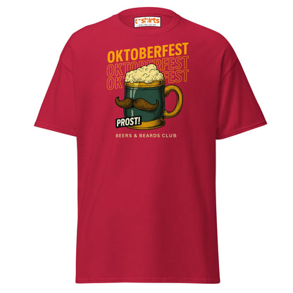 Oktoberfest Prost Beer Mug T-Shirt - Cardinal - T-Shirts Online