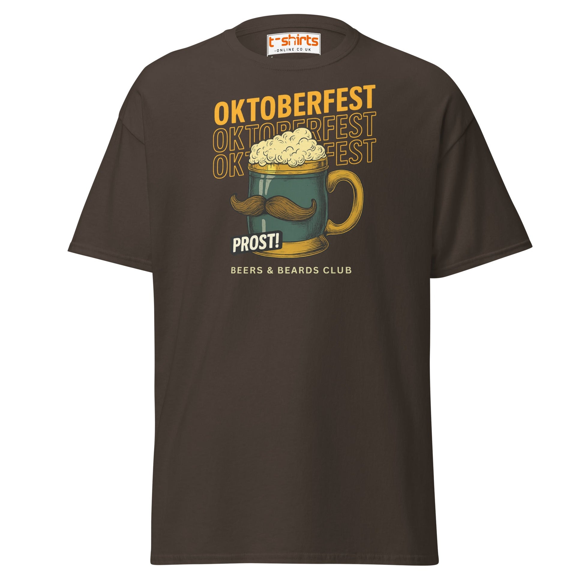 Oktoberfest Prost Beer Mug T-Shirt - Dark Chocolate - T-Shirts Online