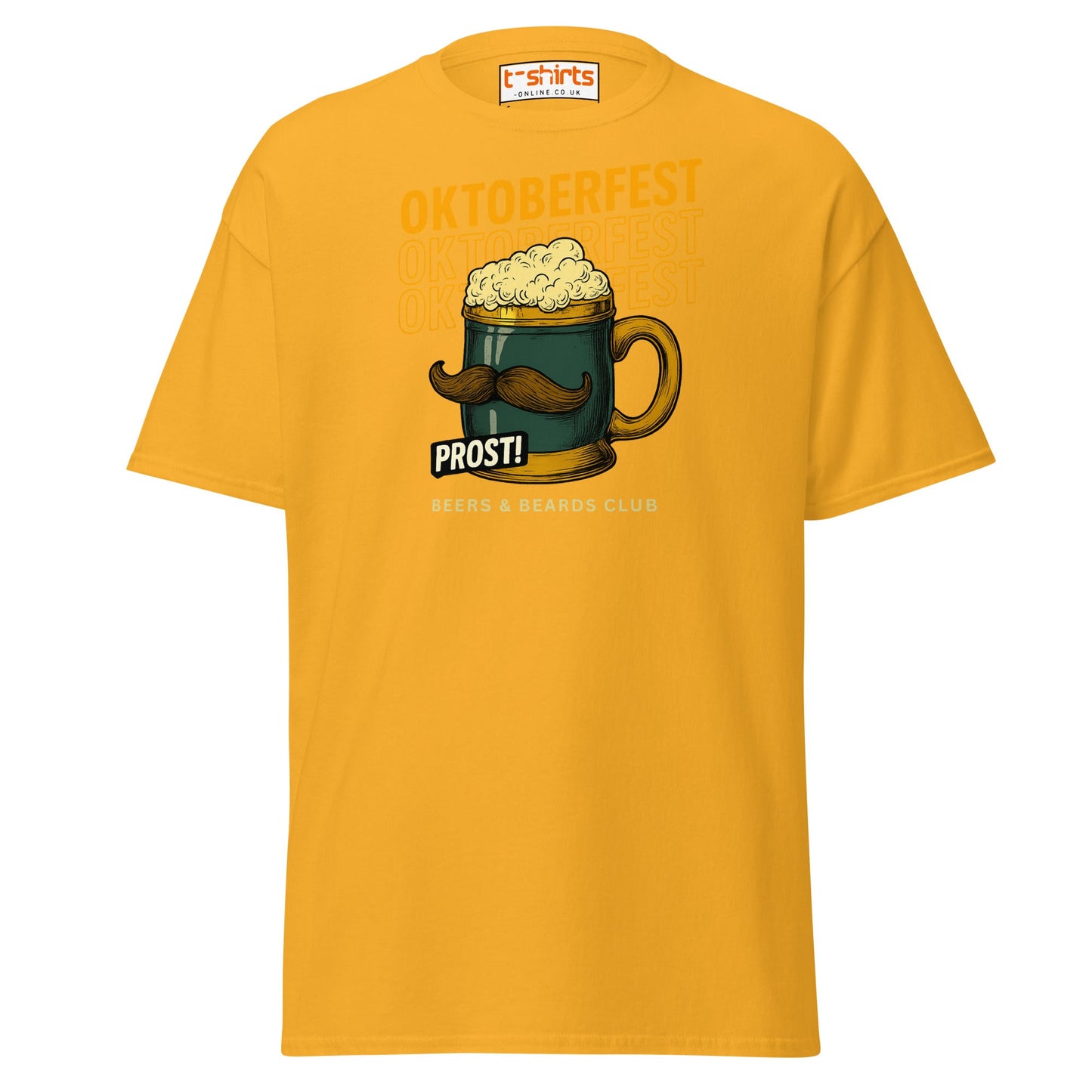 Oktoberfest Prost Beer Mug T-Shirt - Gold - T-Shirts Online