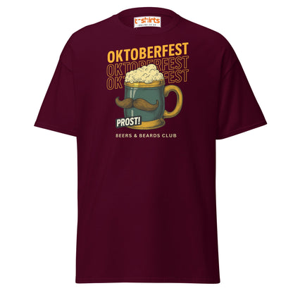 Oktoberfest Prost Beer Mug T-Shirt - Maroon - T-Shirts Online