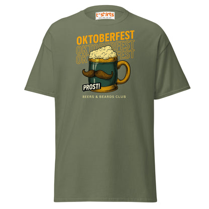 Oktoberfest Prost Beer Mug T-Shirt - Military Green - T-Shirts Online
