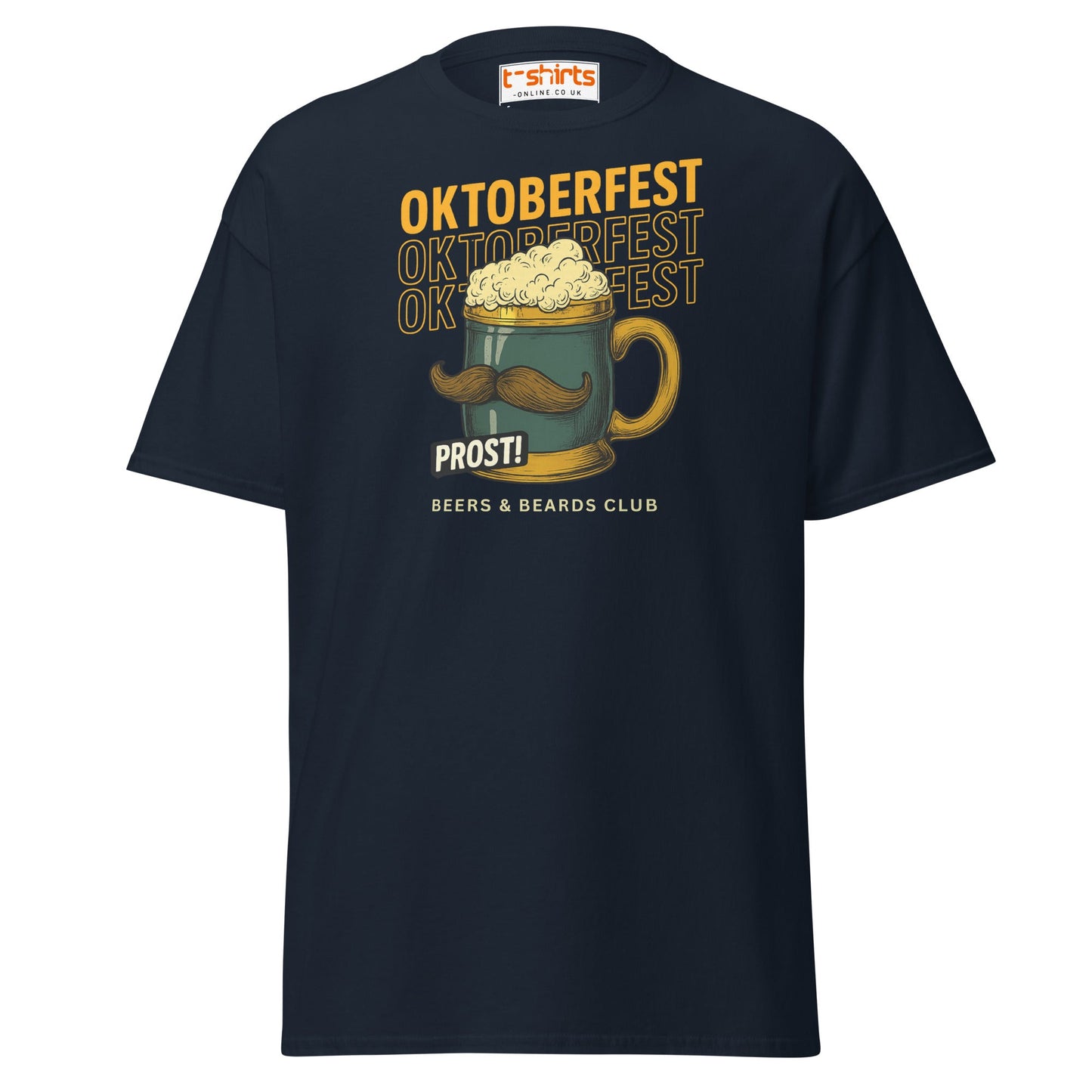 Oktoberfest Prost Beer Mug T-Shirt - Navy - T-Shirts Online