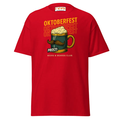 Oktoberfest Prost Beer Mug T-Shirt - Red - T-Shirts Online