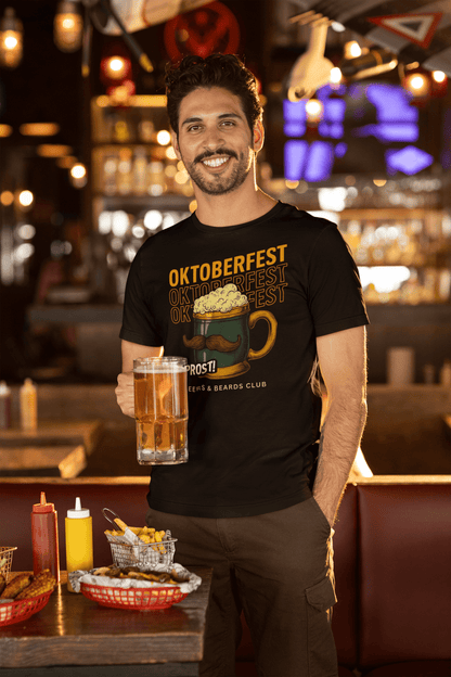 Oktoberfest Prost Beer Mug T-Shirt - White - T-Shirts Online