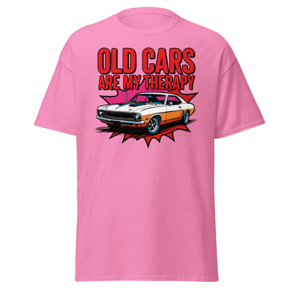 Old Cars Are My Therapy T-Shirt – Classic Car Lover Tee - Azalea - T-Shirts Online