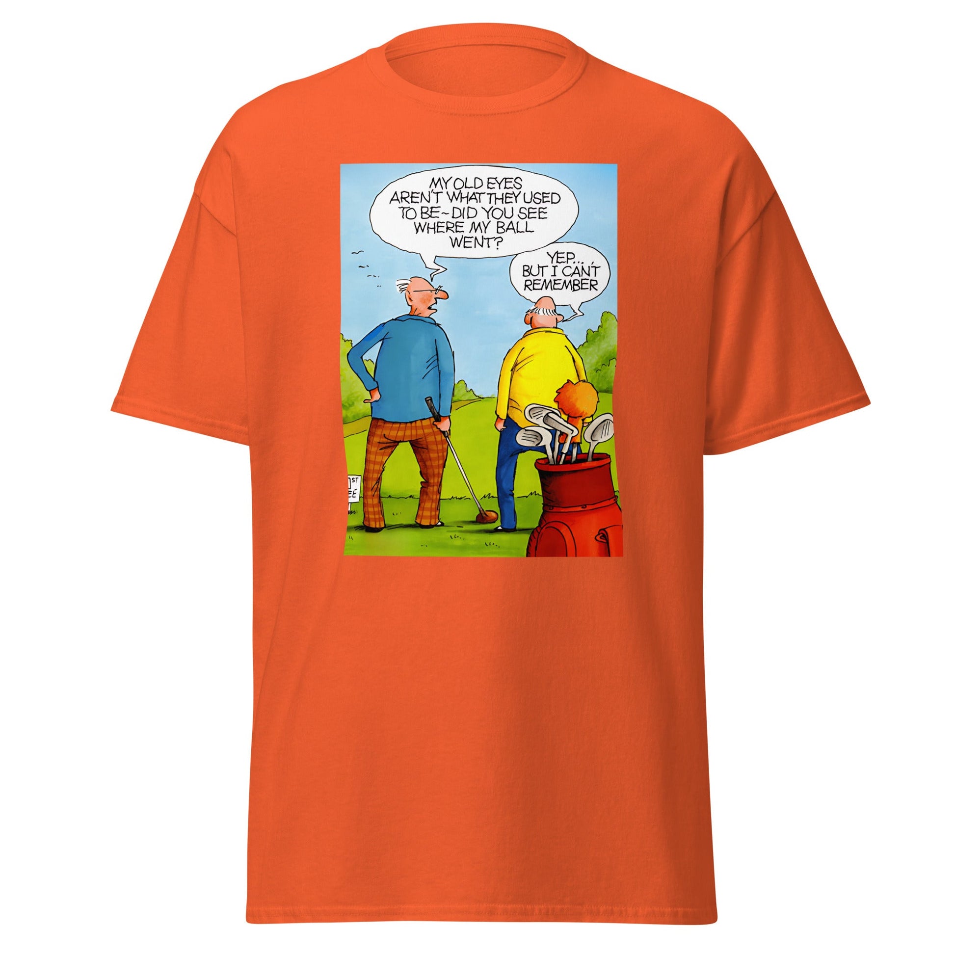 Old Golfers | Meme T-Shirt - Orange - T-Shirts Online