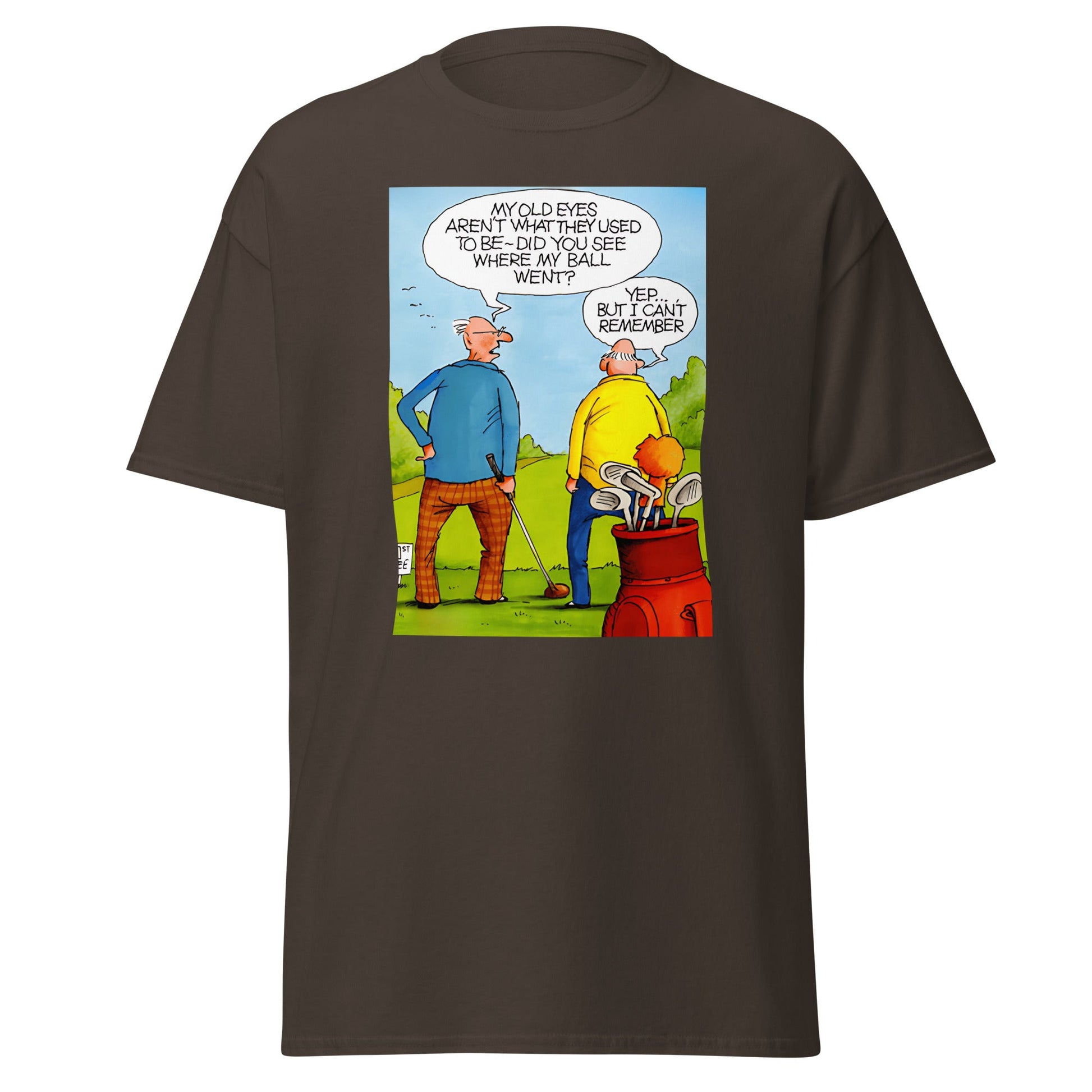 Old Golfers | Meme T-Shirt - Dark Chocolate - T-Shirts Online