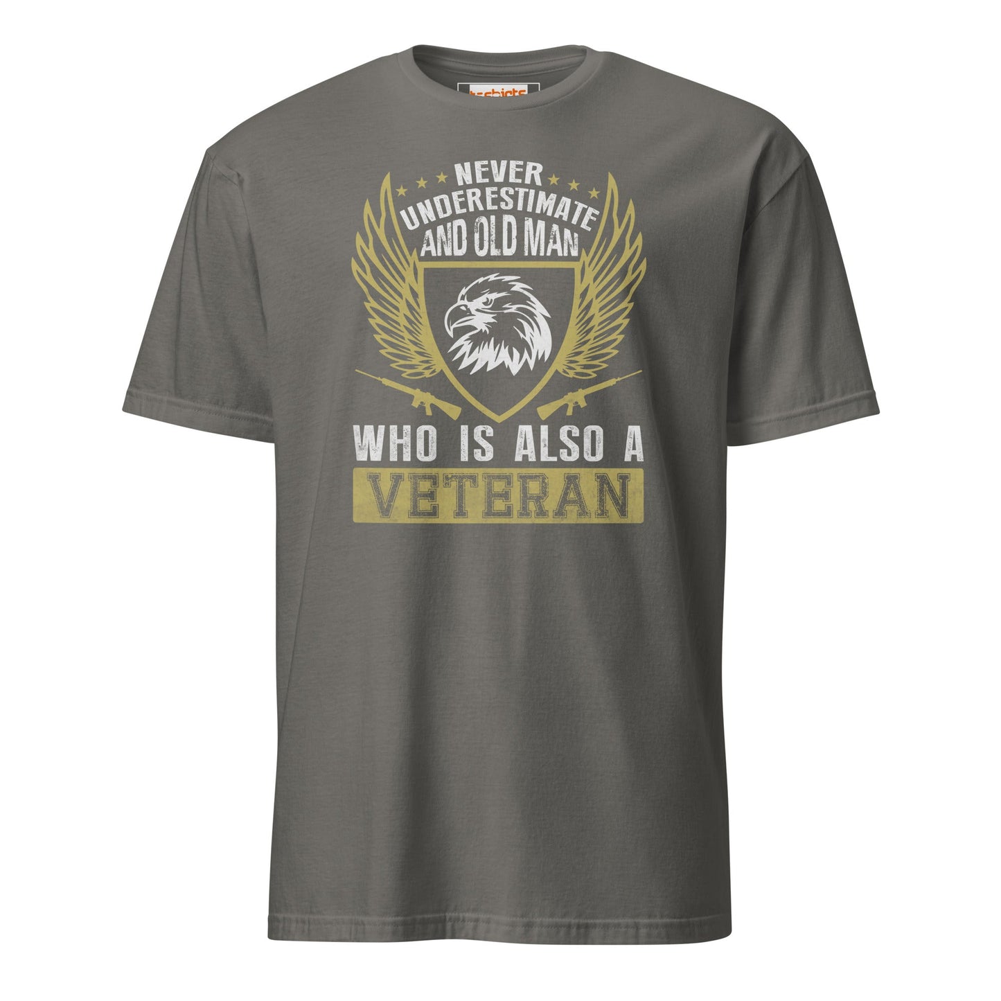 Old Veteran T-Shirt | Armed Forces T-Shirt - Charcoal - T-Shirts Online