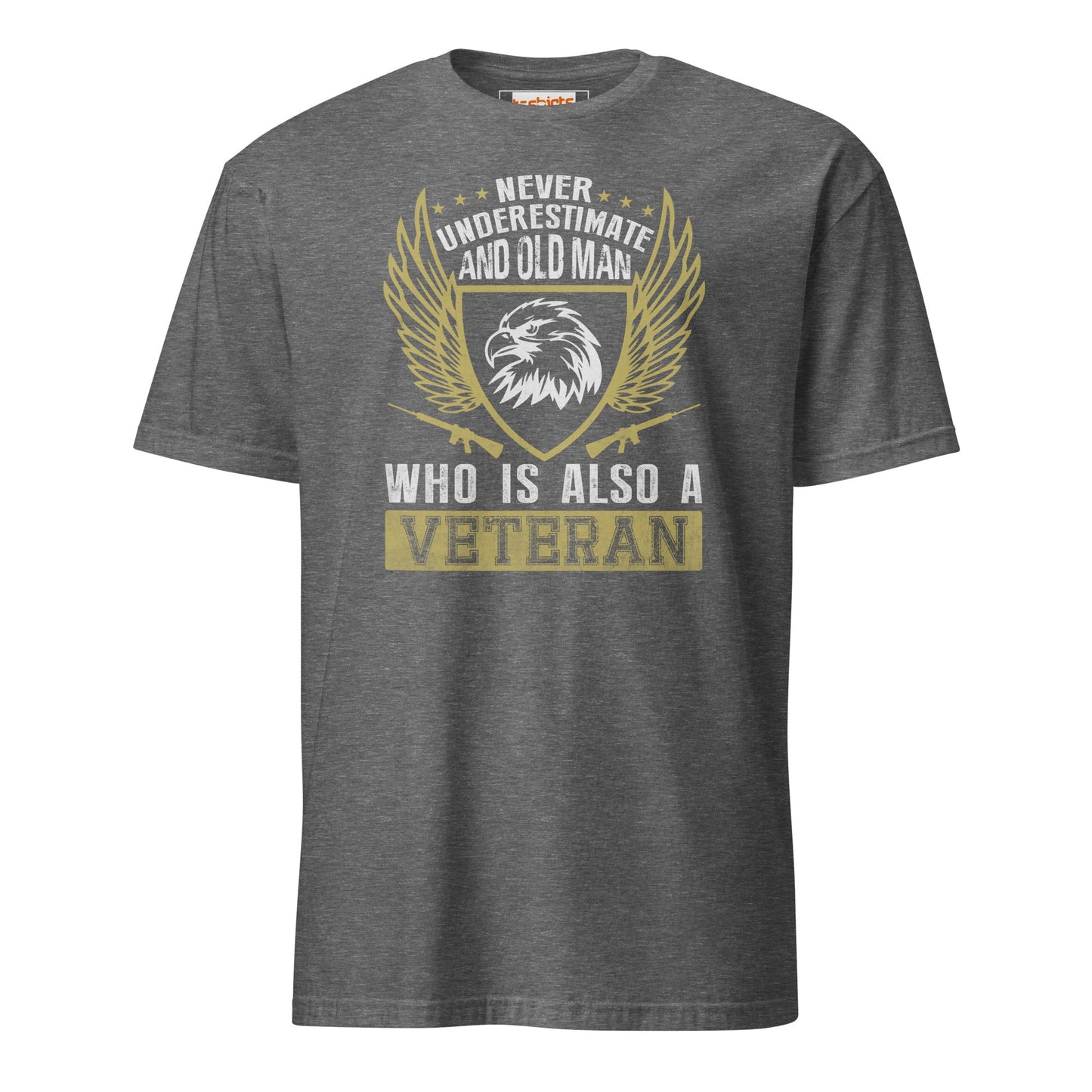 Old Veteran T-Shirt | Armed Forces T-Shirt - Graphite Heather - T-Shirts Online