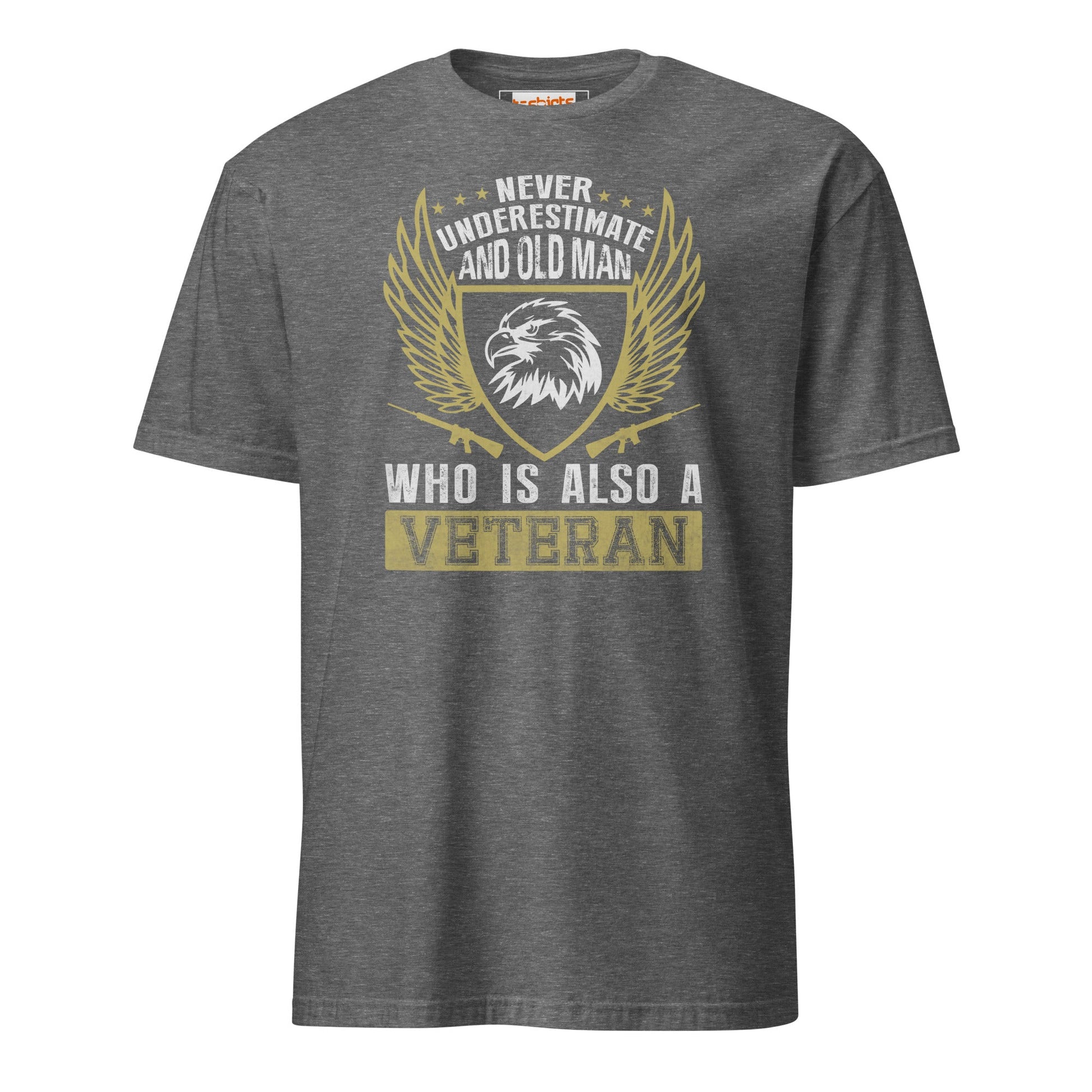 Old Veteran T-Shirt | Armed Forces T-Shirt - Graphite Heather - T-Shirts Online