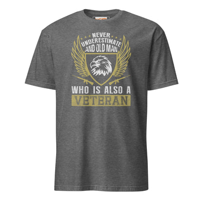 Old Veteran T-Shirt | Armed Forces T-Shirt - Graphite Heather - T-Shirts Online