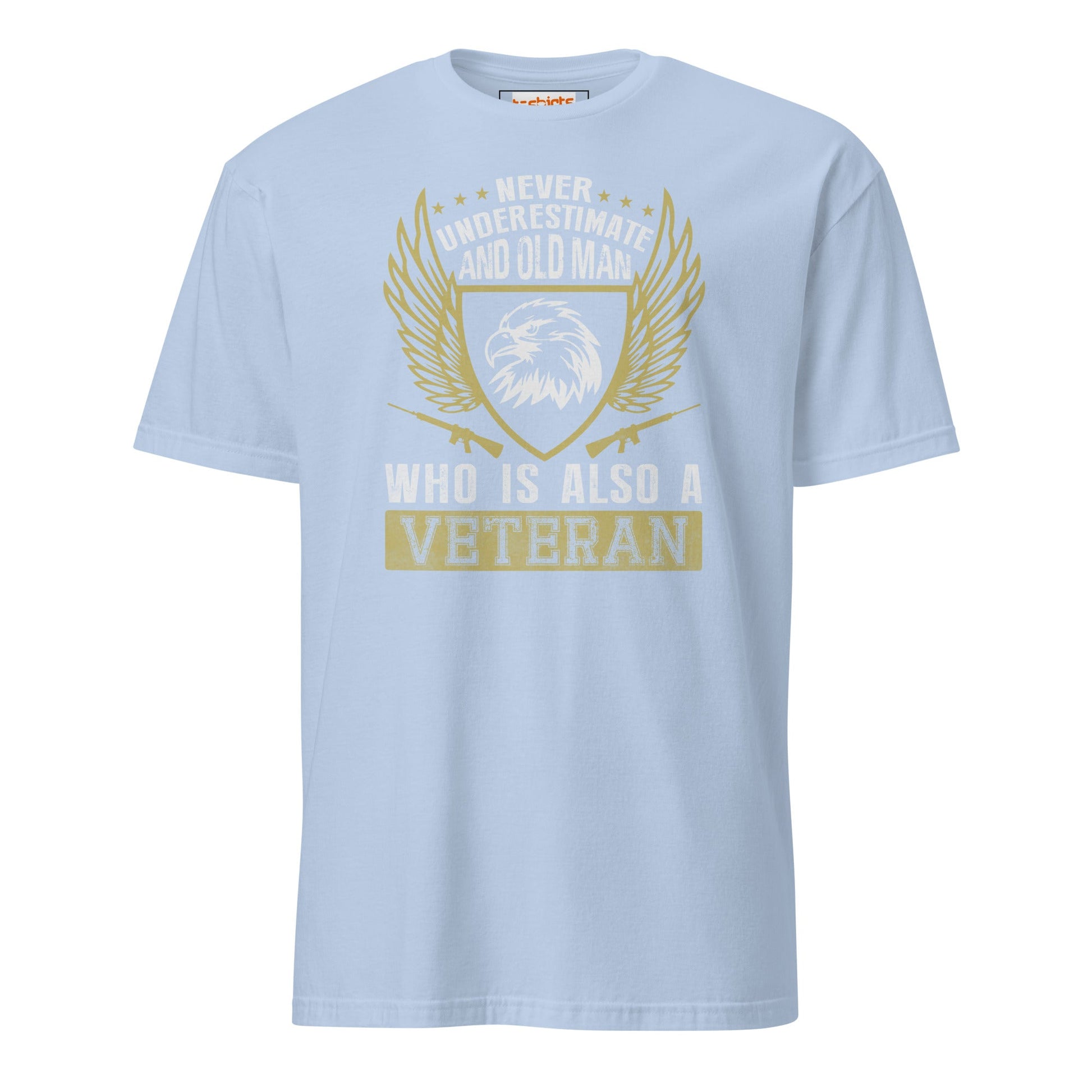 Old Veteran T-Shirt | Armed Forces T-Shirt - Light Blue - T-Shirts Online