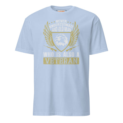 Old Veteran T-Shirt | Armed Forces T-Shirt - Light Blue - T-Shirts Online