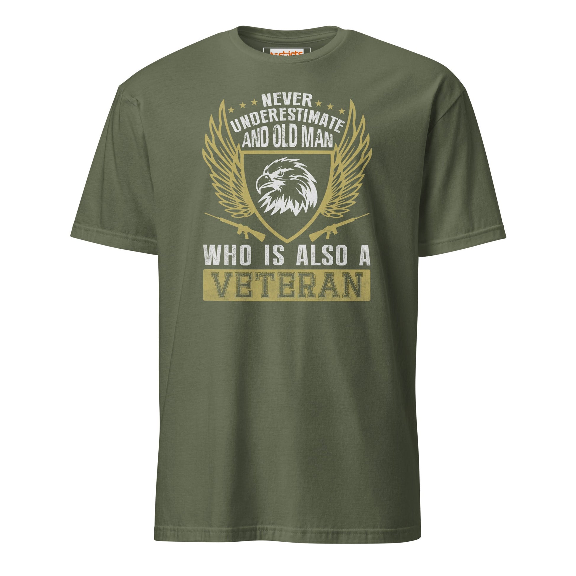 Old Veteran T-Shirt | Armed Forces T-Shirt - Military Green - T-Shirts Online