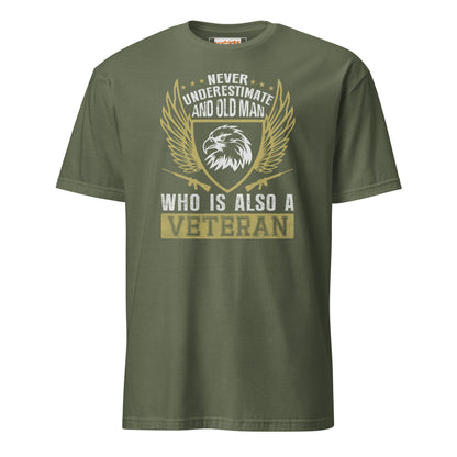 Old Veteran T-Shirt | Armed Forces T-Shirt - Military Green - T-Shirts Online