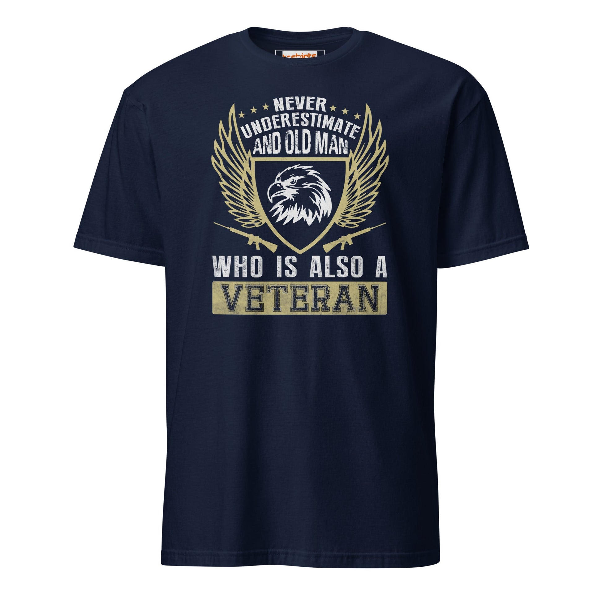 Old Veteran T-Shirt | Armed Forces T-Shirt - Navy - T-Shirts Online