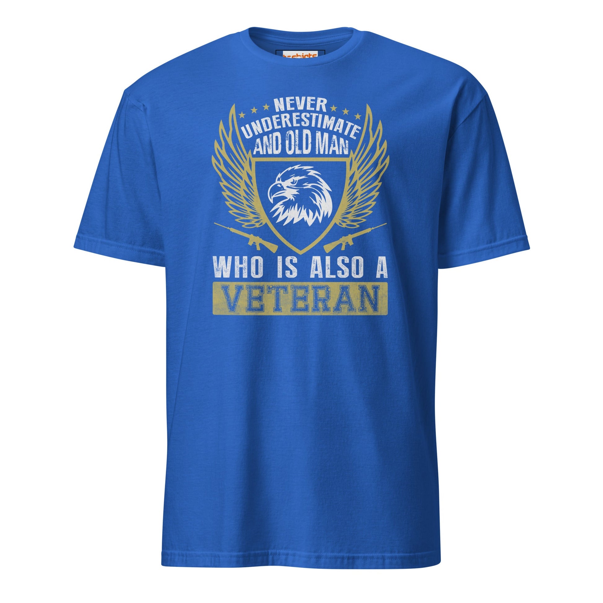 Old Veteran T-Shirt | Armed Forces T-Shirt - Royal - T-Shirts Online