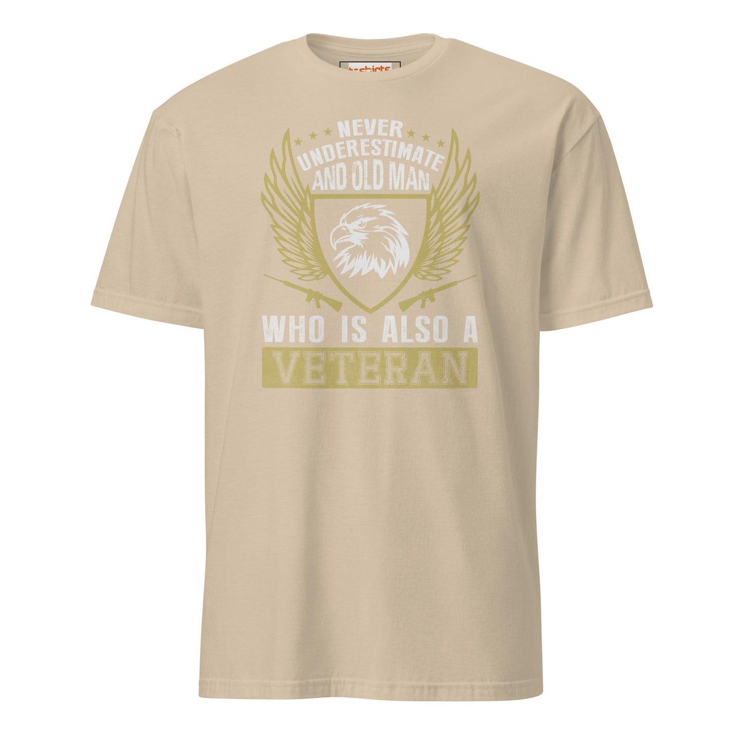 Old Veteran T-Shirt | Armed Forces T-Shirt - Sand - T-Shirts Online