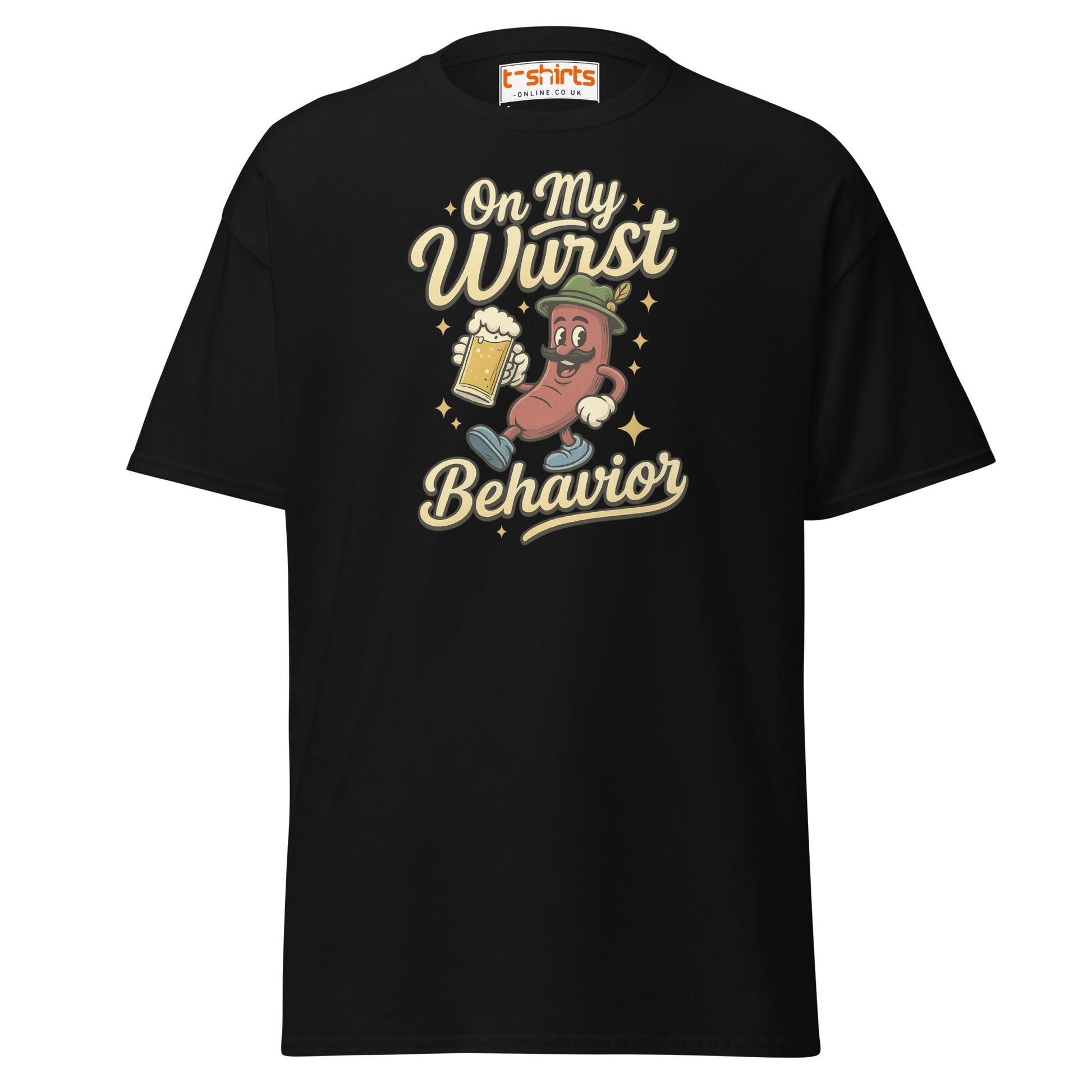 On My Wurst Behavior Tee – Funny Oktoberfest Shirt - Black - T-Shirts Online