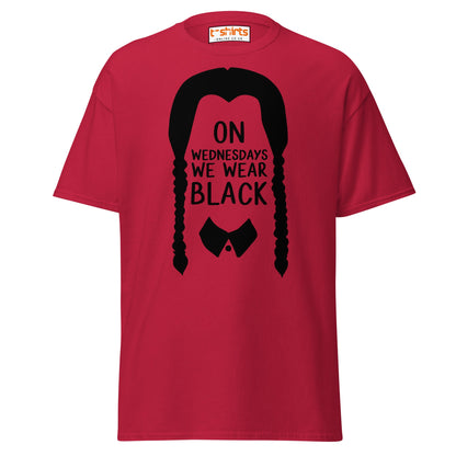 On Wednesdays We Wear Black T-Shirt - Cardinal - T-Shirts Online