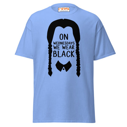 On Wednesdays We Wear Black T-Shirt - Carolina Blue - T-Shirts Online